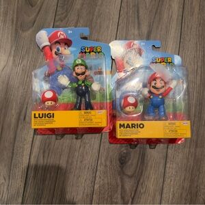 Super Mario Bros Luigi and Mario Action Figures Set
